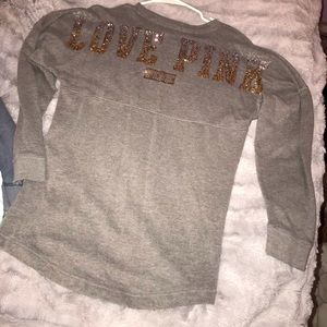 Vs pink varsity bling crew
